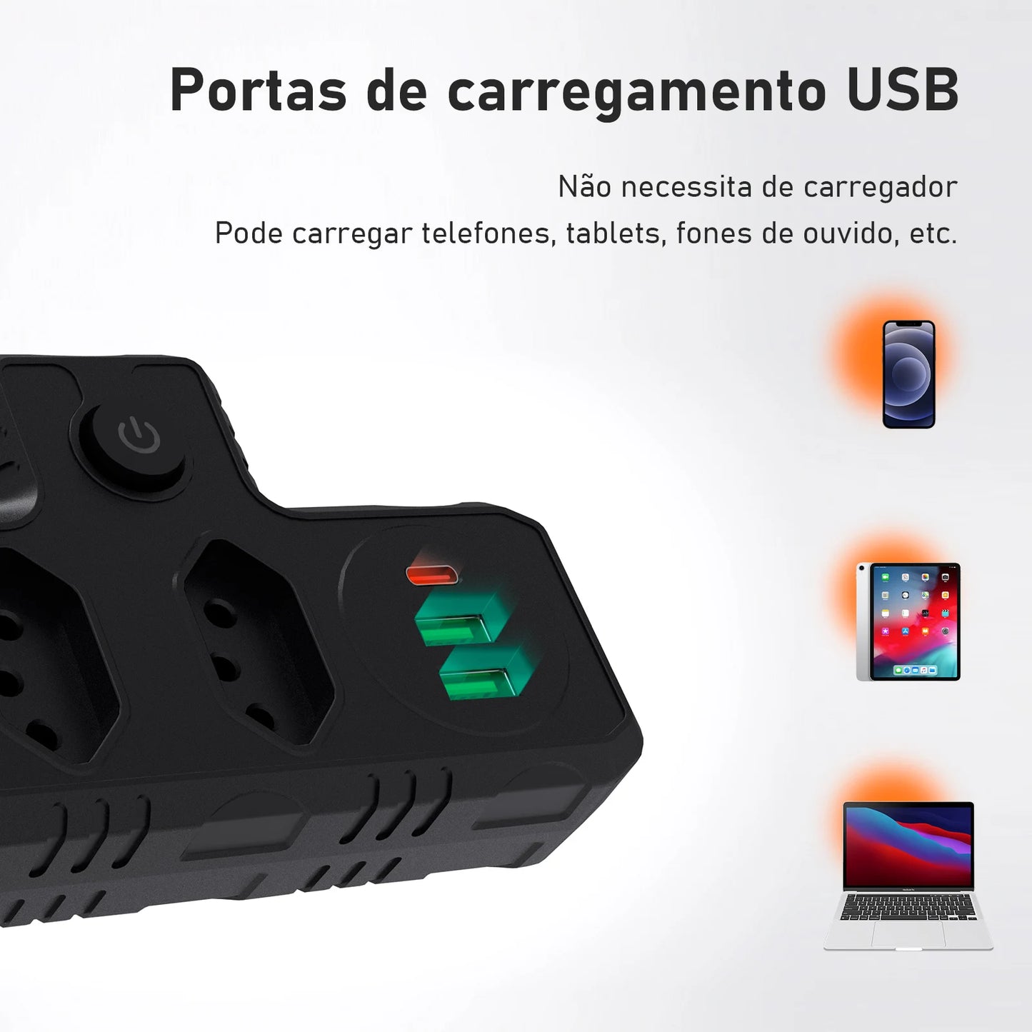Conversor de Plugue USB COIBEU – Com Portas de Carregamento USB