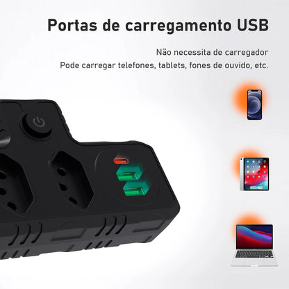 Conversor de Plugue USB COIBEU – Com Portas de Carregamento USB