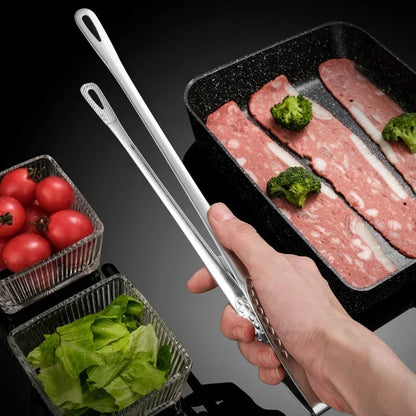 Pinça de Cozinha em Aço Inoxidável – Ideal para Churrasco, Grelhados e Serviço de Alimentos – 24cm ou 28cm