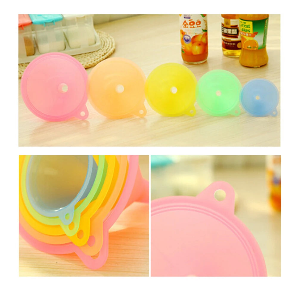 Conjunto 5 Peças Mini Funis – Para Cozinha, Bar, Perfumes e Cosméticos