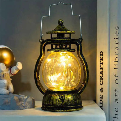 Castiçal Retro em Forma de Lampião – Iluminação Decorativa LED