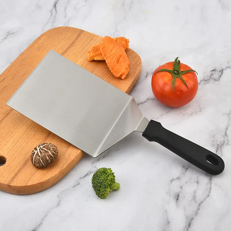 Espátula de Aço Inoxidável para Cozinha – Churrasco, Hambúrguer e Panquecas