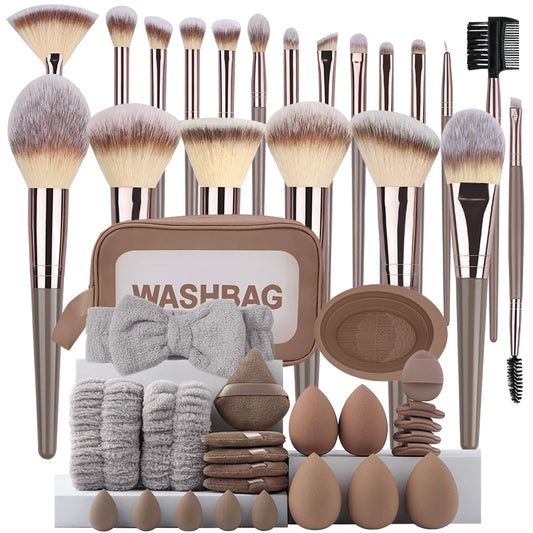 Kit de Pincéis de Maquiagem Profissional – 3 a 20 Peças