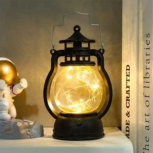 Castiçal Retro em Forma de Lampião – Iluminação Decorativa LED