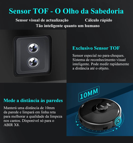 ABIR X8 Robô Aspirador de Pó Inteligente