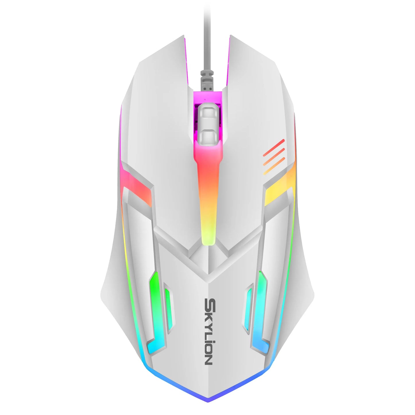 Mouse com Fio SKYLiON F1 – 3 Botões, Iluminação Colorida, Uso para Jogos e Escritório