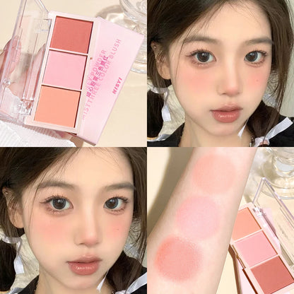 Blush Tricolor HISYI – Acabamento Matte, Longa Duração