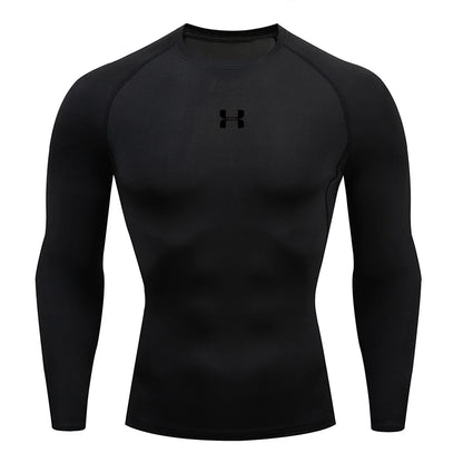Camiseta de Compressão Masculina Manga Longa – Esportiva, Fitness