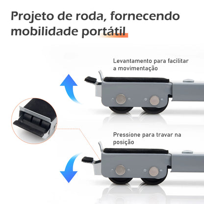 Suporte Universal Ajustável para Geladeira, Máquina de Lavar e Móveis