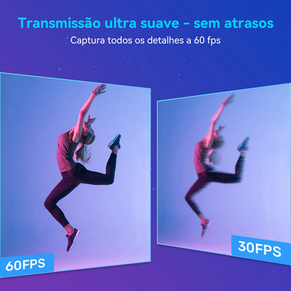 Webcam EMEET S600 – 4K UHD, 60FPS, Autofocus, Microfones com Redução de Ruído