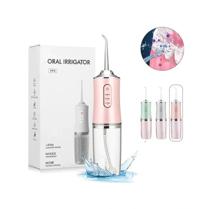 Irrigador Oral Portátil com 1 Bico, 3 Modos de Jato, Recarregável USB – 220ml