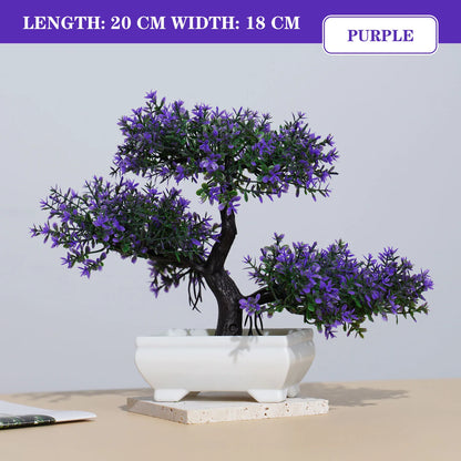 Planta Artificial Bonsai em Vaso – Decoração para Mesa, Casa, Escritório