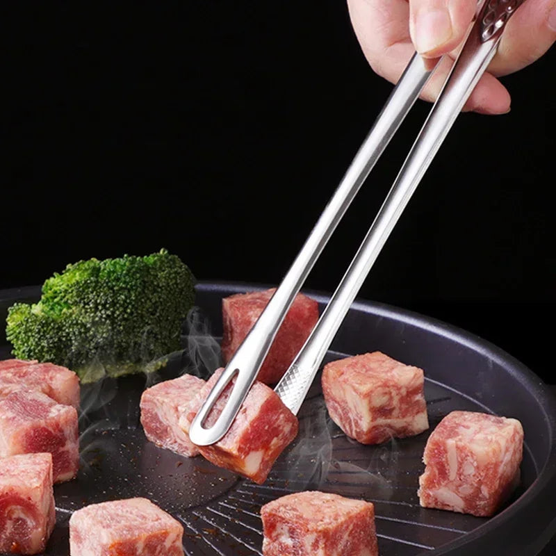 Pinça de Cozinha em Aço Inoxidável – Ideal para Churrasco, Grelhados e Serviço de Alimentos – 24cm ou 28cm