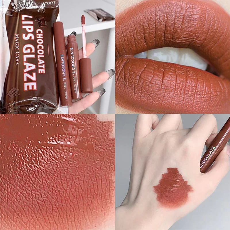Conjunto 5 Batons Líquidos Chocolate – Efeito Matte Aveludado