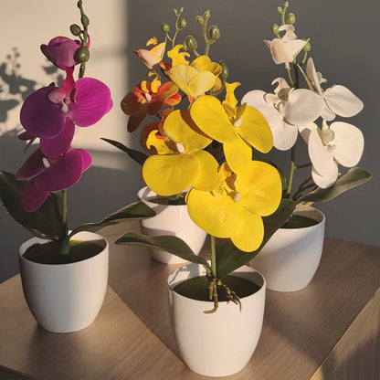 Bonsai Artificial Orquídea Borboleta – Vaso Decorativo para Casa