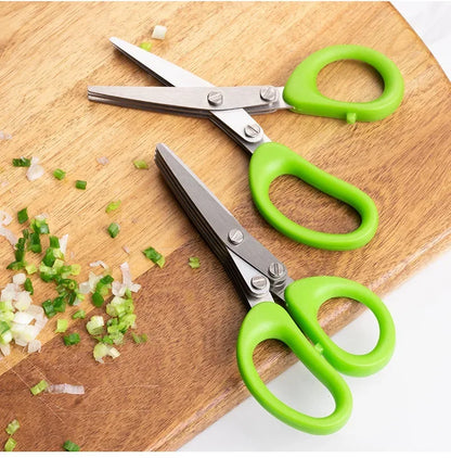 Tesoura de Cozinha Multiuso em Aço Inoxidável – 3 ou 5 Camadas
