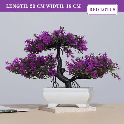 Planta Artificial Bonsai em Vaso – Decoração para Mesa, Casa, Escritório