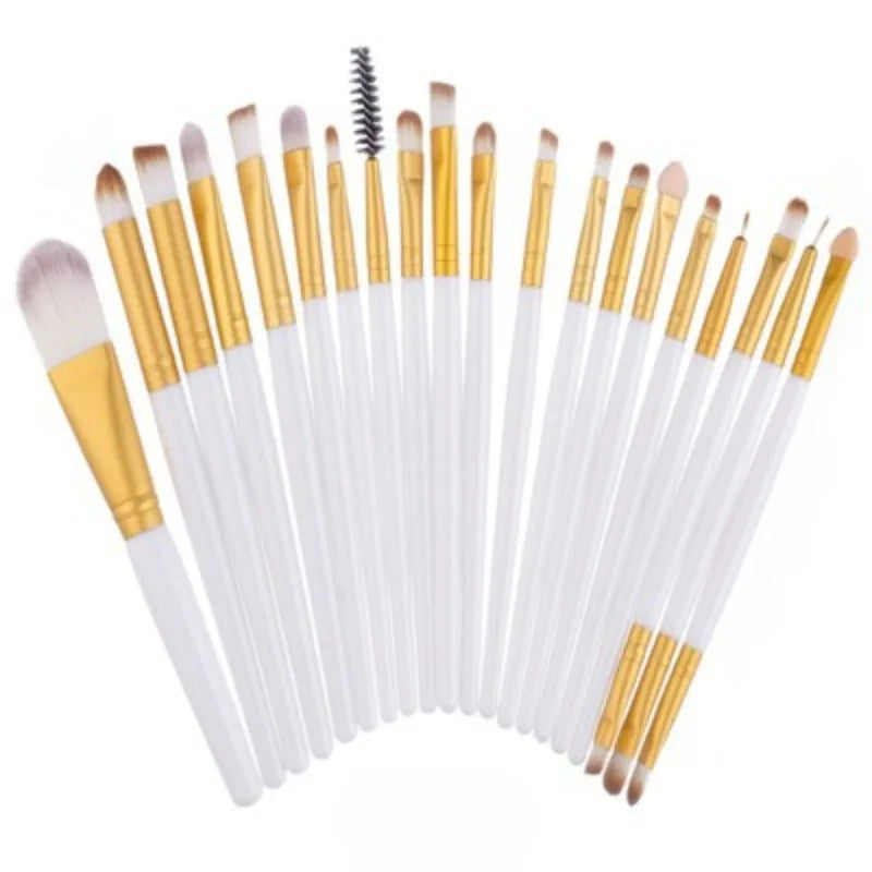 Kit 20 Pincéis para Olhos – Pincéis de Sombra e Delineador