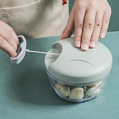 Picador Manual de Alho 500ml ou 900ml – Cortador de Alimentos em Aço Inox e Plástico